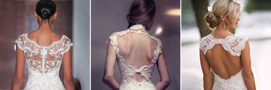 Свадебная платья с кружевной спиной